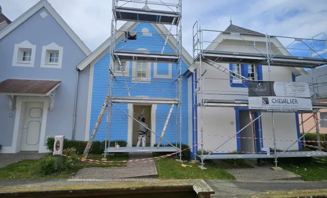 Double réalisation de façades extérieures à Quend , Fort-Mahon-Plage, Elite Peinture