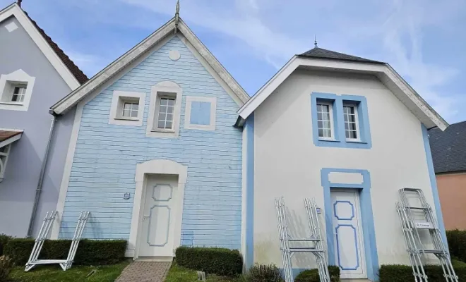 Double réalisation de façades extérieures à Quend , Fort-Mahon-Plage, Elite Peinture